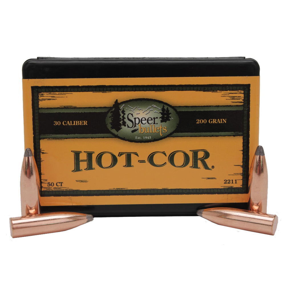 .30 Caliber Bullets - Hot-Cor, (.308" Diameter), 200 Grains, Spitzer Soft Point (SP), Per 50