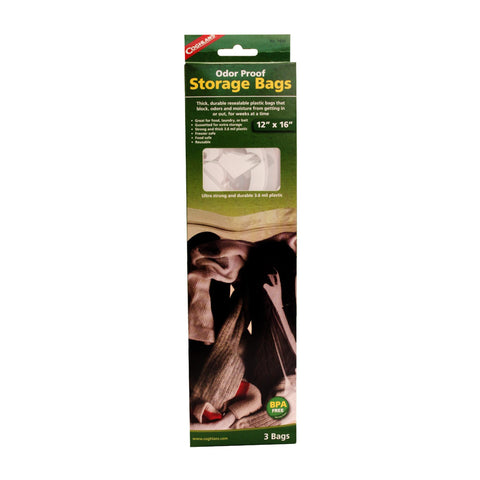 Odor Proof Storage Bags - - 12" x 16, Clear