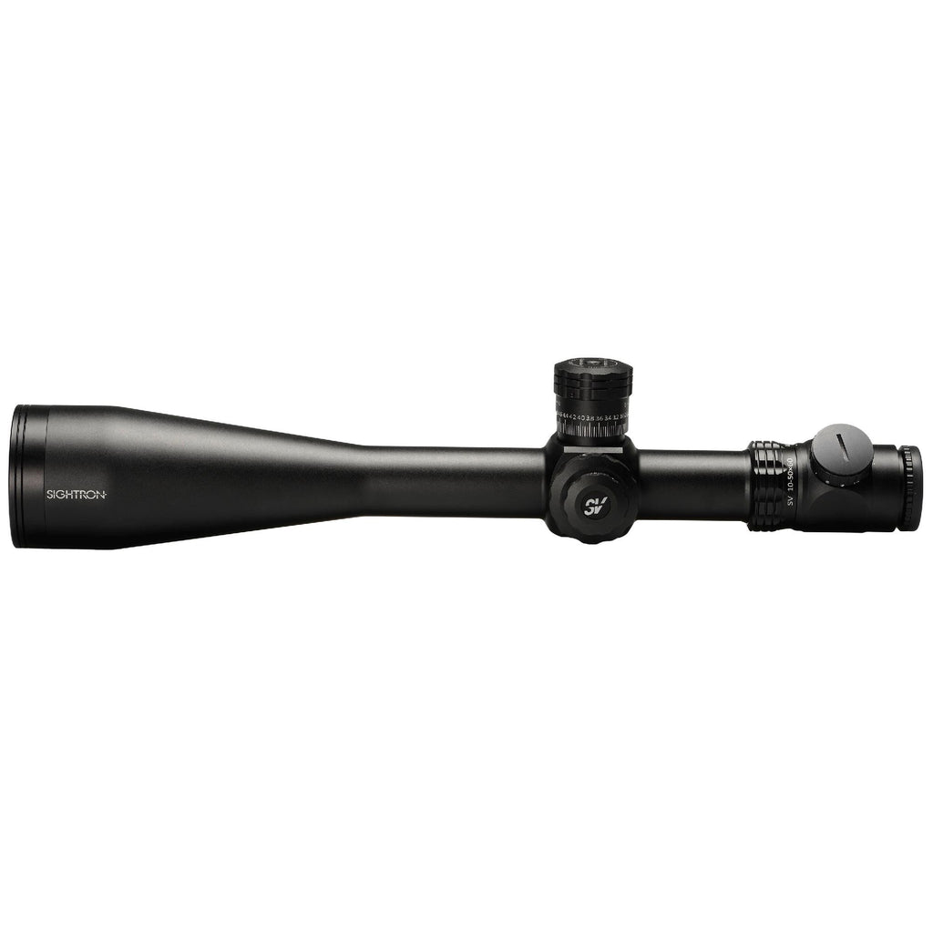 SV 34mm Riflescope 10-50x60mm - Mil-Hash (@24X IR) Reticle, Matte Black