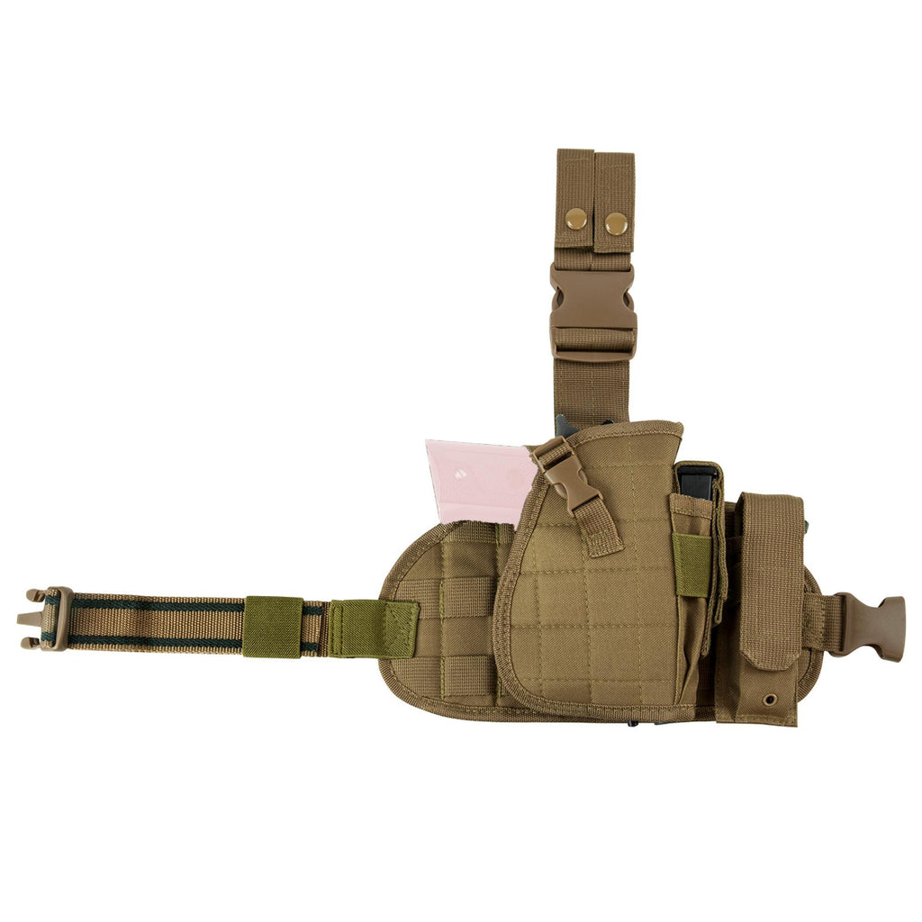 Drop Leg MOLLE Panel-Holster-Magazine Pouch - Tan