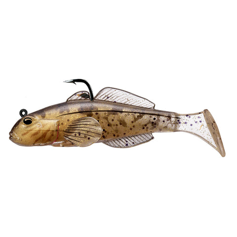 Goby Paddle Tail - Freshwater, 3 1-4", #1-0 Hook, Variable Depth, Natural-Gold