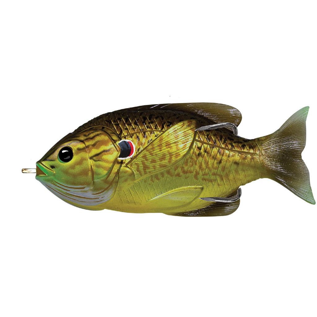 Sunfish Hollow Body - Freshwater, 3 1-2", #4-0 Hook. Topwater Depth, Bronze Pumpkinseed