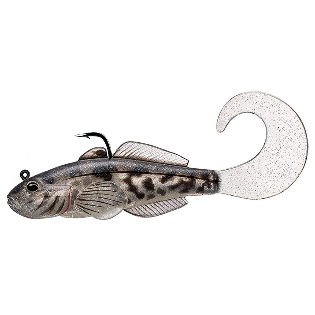 Goby Single Tail - Freshwater, 3 5-8", #2-0 Hook, Variable Depth, Black-Smoke