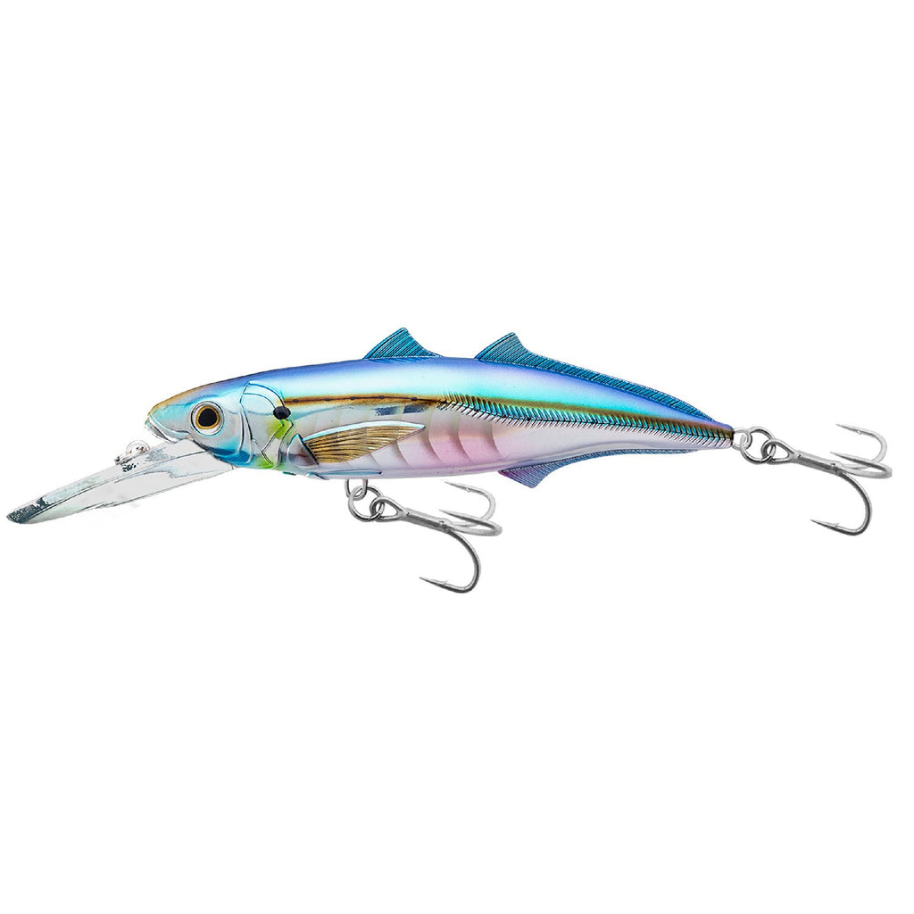 Cigar Minow Jerkbait - Saltwater, 6", #2-0 Hook, 15'-20' Depth, Pearl-Blue