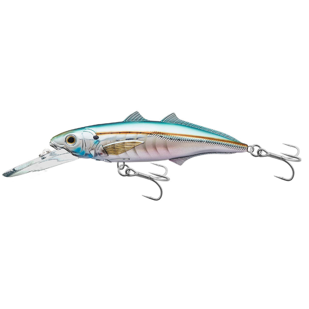 Cigar Minow Jerkbait - Saltwater, 6", #2-0 Hook, 15'-20' Depth, Pearl-Aqua