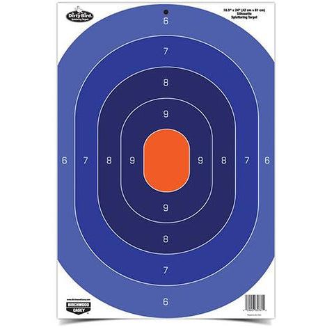 Dirty Bird Silhouette Target - 16.50" x 24", Oval, Blue Orange, Per 100