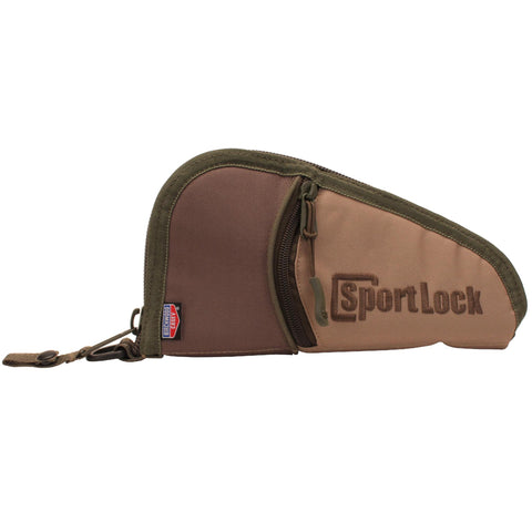 Handgun Case - 10", Khaki-Dark Gray