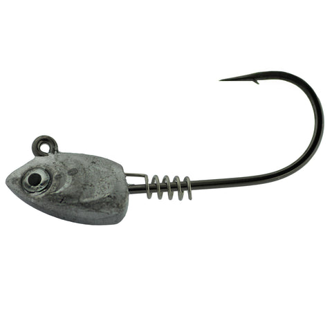 Superline Swim Bait Head Hook - Size 5-0. 1-2 oz, Clear, Per 3