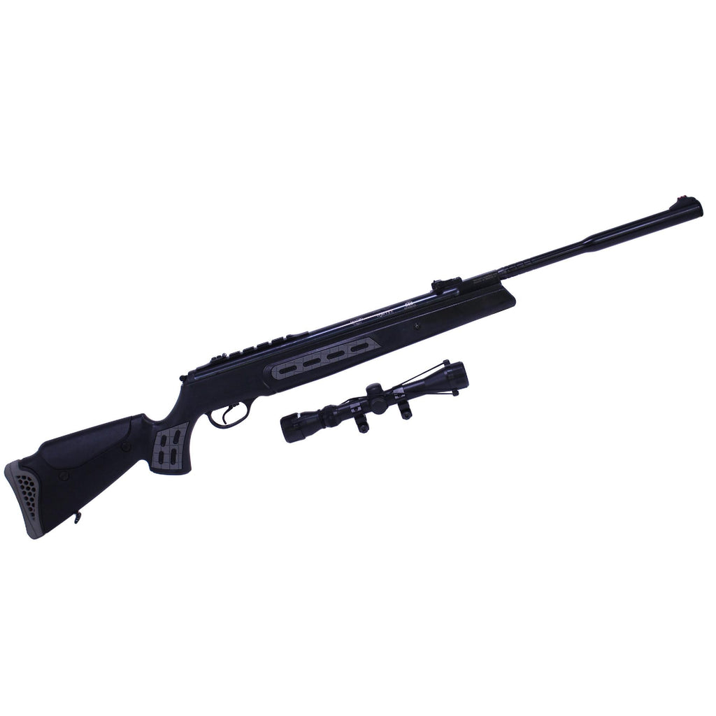 Model 125 Sniper Vortex Quiet Energy Break Barrel Air Rifle - .22 Caliber, 19.60" Barrel, Single Shot, Synthetic Black Stock with 3-9x32mm