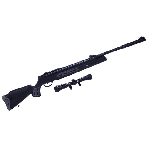 Model 125 Sniper Vortex Quiet Energy Break Barrel Air Rifle - .25 Caliber, 19.60" Barrel, Single Shot, Synthetic Black Stock with 3-9x32mm