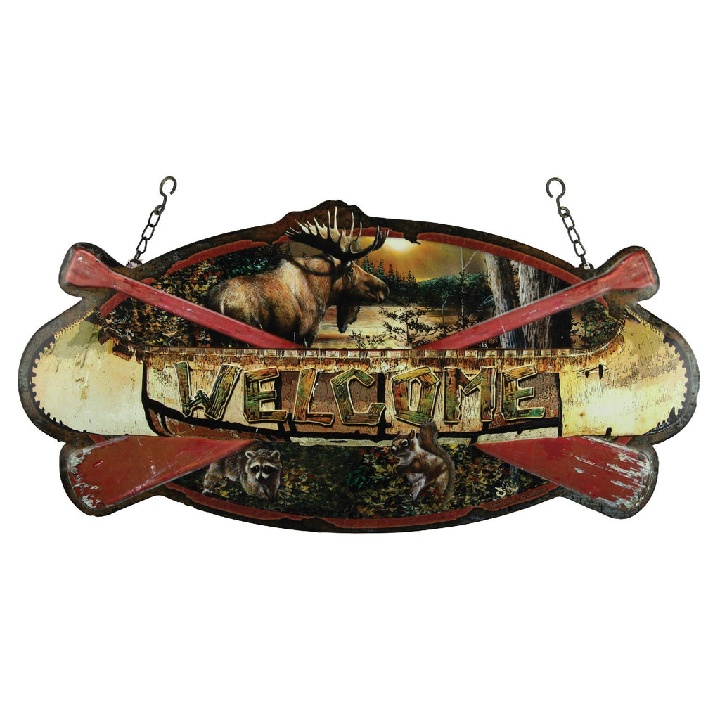 Hanging Sign - Welcome Canoe