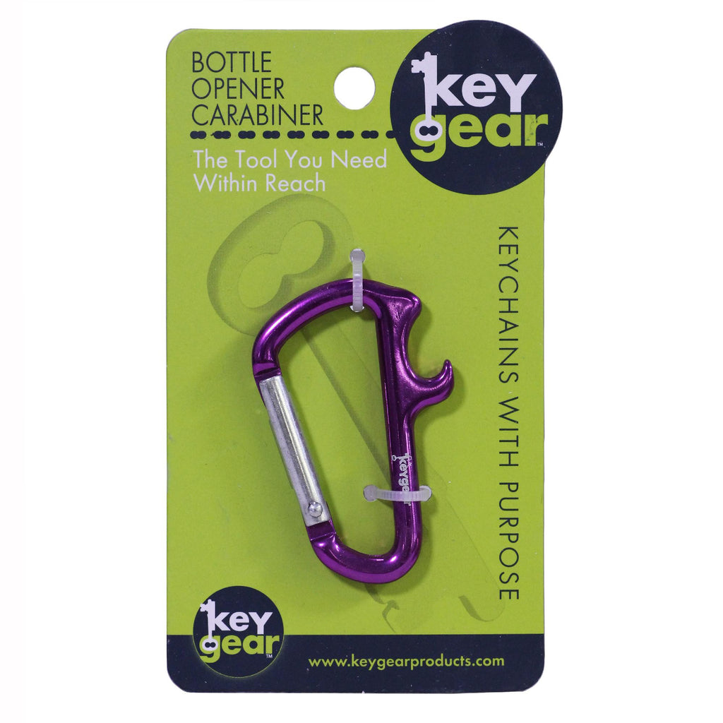 Bottle Opener - Carabiner, Purple