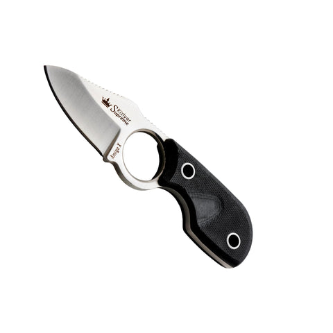 Amigo-X - Aus8, Fixed Blade with G10 Handle, Satin Black