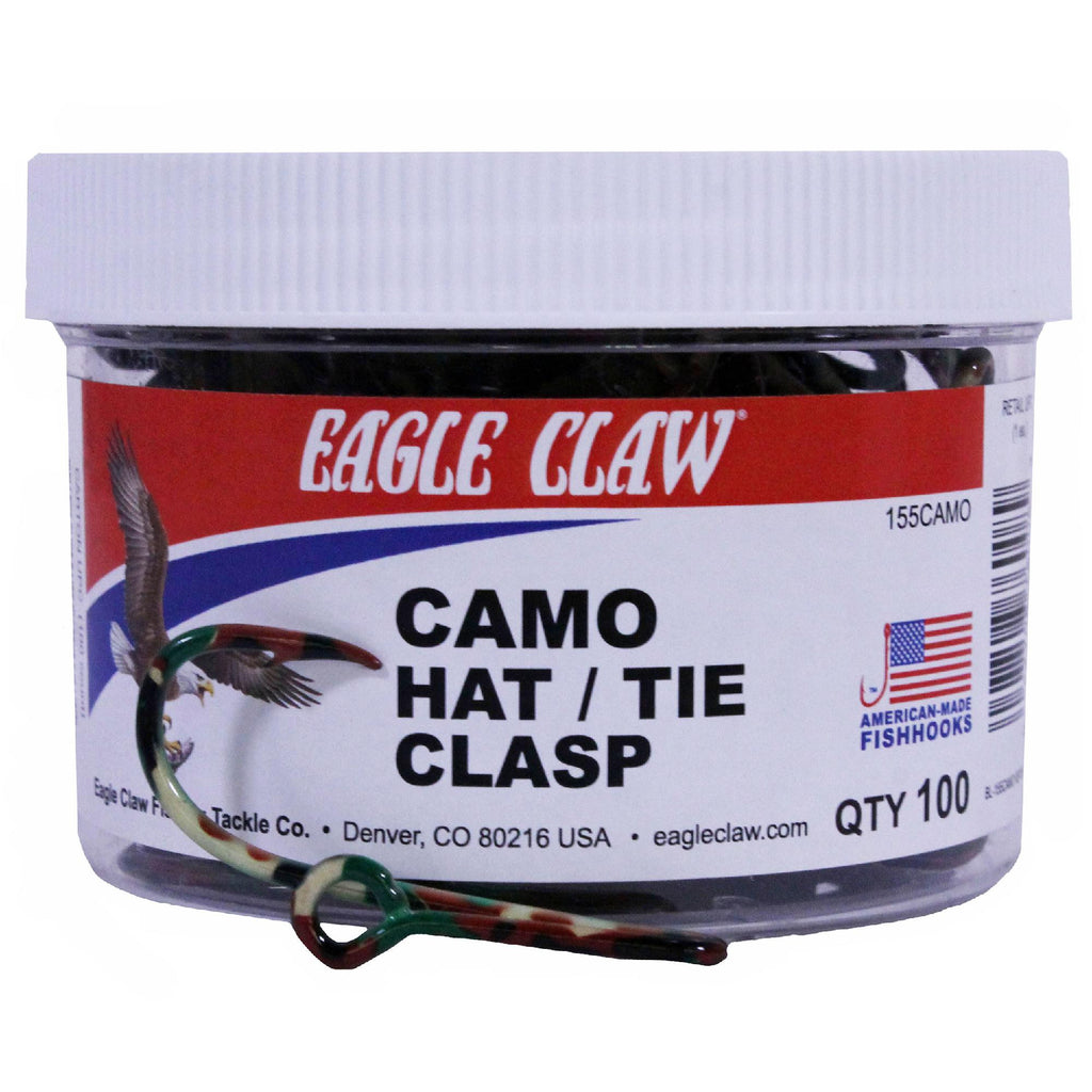 Camo Hat-tie Clasp Jar, Per 100