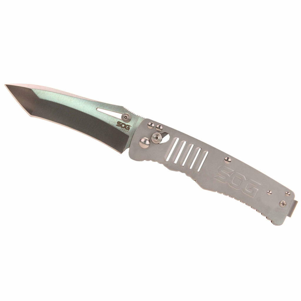 Targa - 3 1-2" Blade Length, Straight Edge, Tanto Point, Satin Blade Finish, Clam