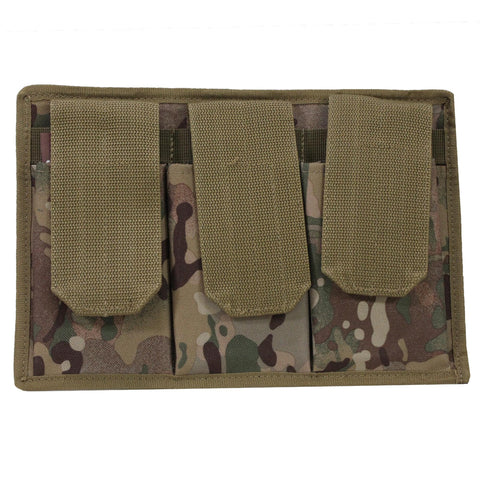 3 Pocket Magazine Pouch with Velcro Back - Multi Camo