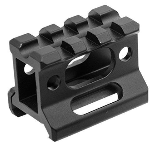 UTG Super Slim Picatinny Riser Mount - 1" High, 3 Slots, Black