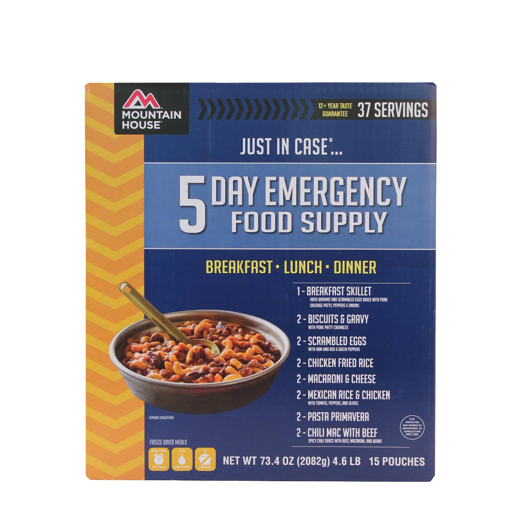 Buckets and Kits - Just In Case., 5 Day Emergency Food Supply, 15 Pouches