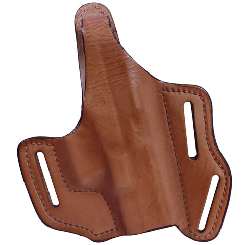 Multi Purpose Pancake Leather Holster - Glock 26, Brown, Right Hand