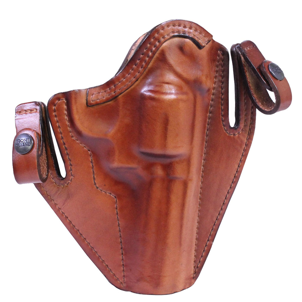 Deep Concealment Tuckable Holster - .357 Revolver with 4" Barrel, Brown, Right Hand