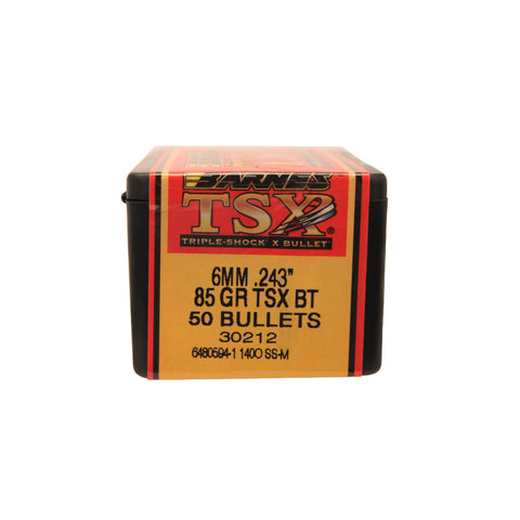 243 Caliber-6mm Bullets - Triple-Shock X, 85 Grains, Hollow Point Boat Tail Lead-Free, Per 50