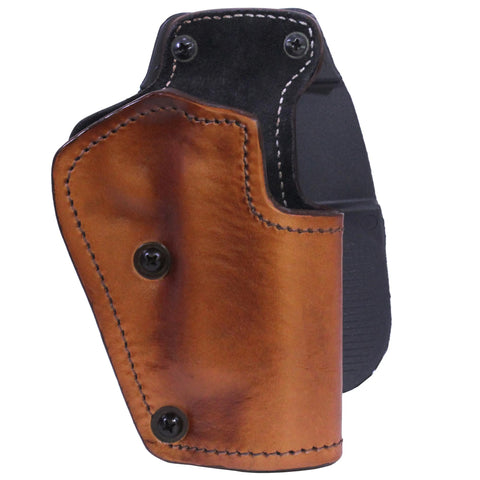 3 Layer Synthetic Leather Paddle Holster - 1911 Colt Government with 5" Barrel, Brown, Right Hand