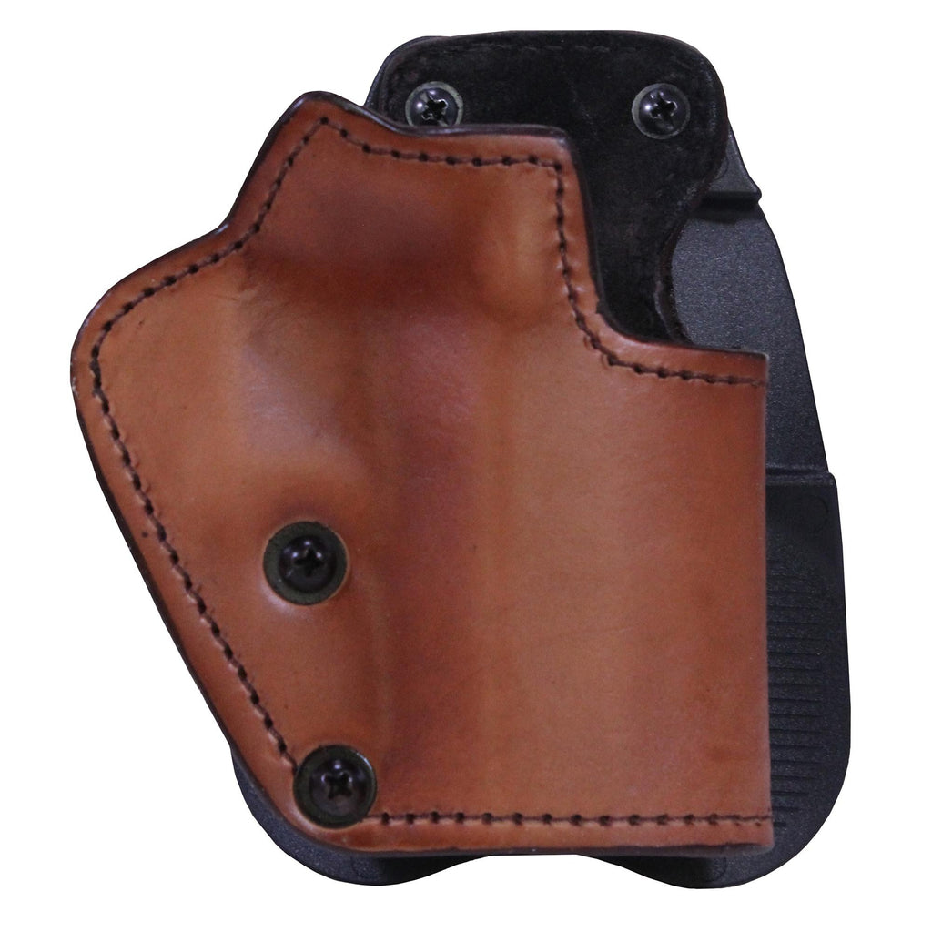 3 Layer Synthetic Leather Paddle Holster - Jericho-Baby Eagle Compact, Brown, Right Hand