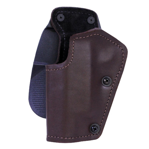 3 Layer Synthetic Leather Paddle Holster - 1911 Colt Government with 5" Barrel, Brown, Left Hand