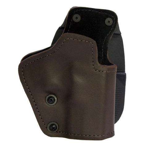 3 Layer Synthetic Leather Paddle Holster - Jericho-Baby Eagle Steel Full Size with Rails, Brown, Right Hand