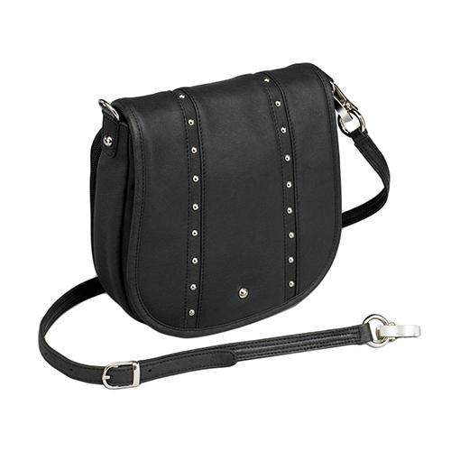 Simple Bling Flap Bag, Black