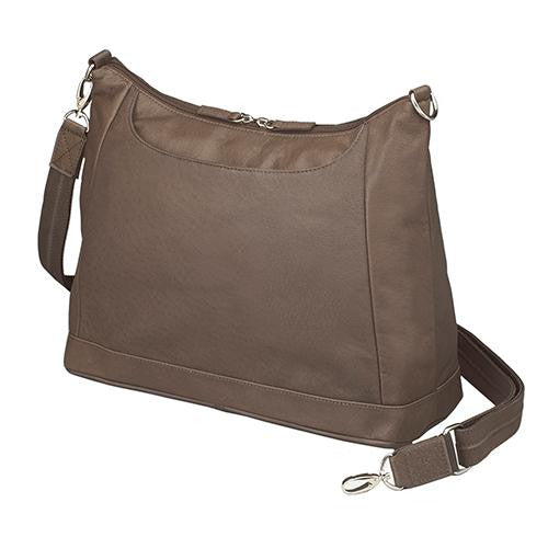 Concealed Carry Large Hobo Handbag - Brown