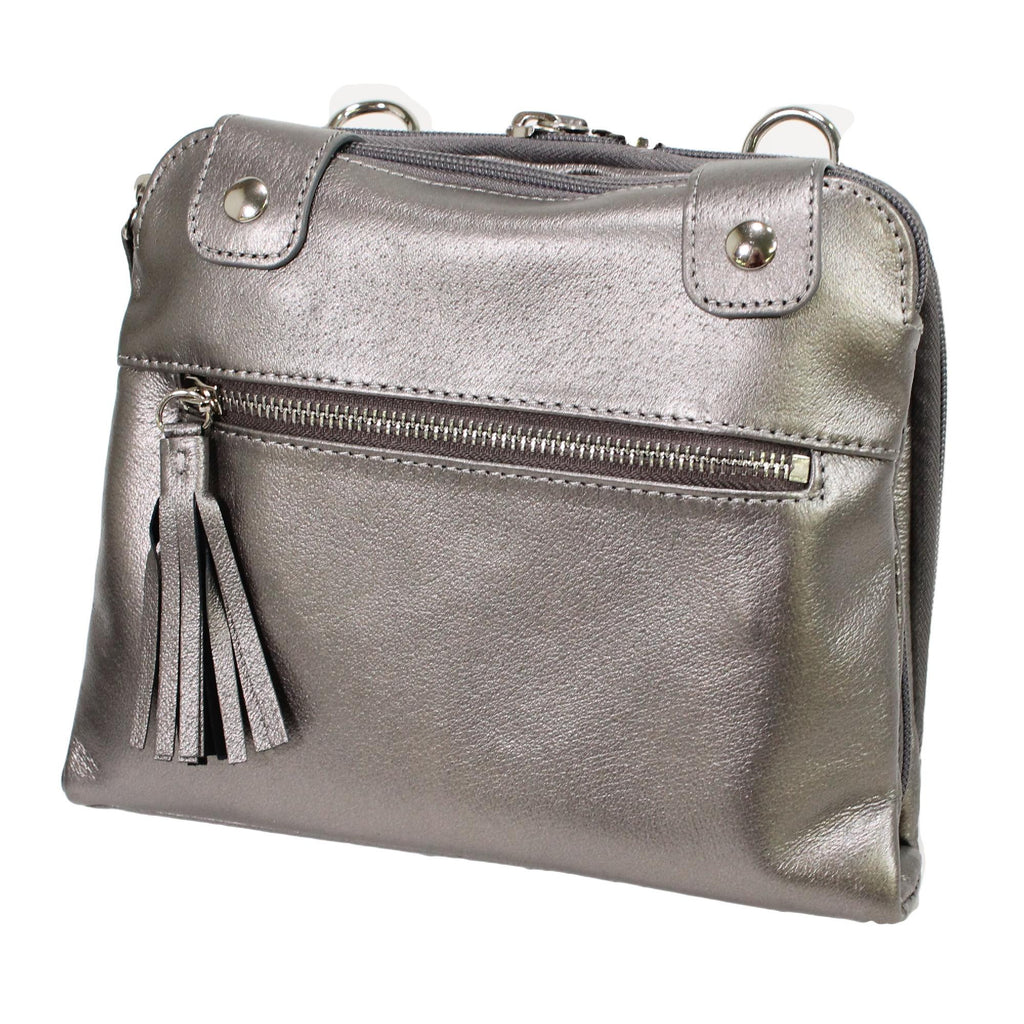 Cross-Body Organizer - Gun Metal