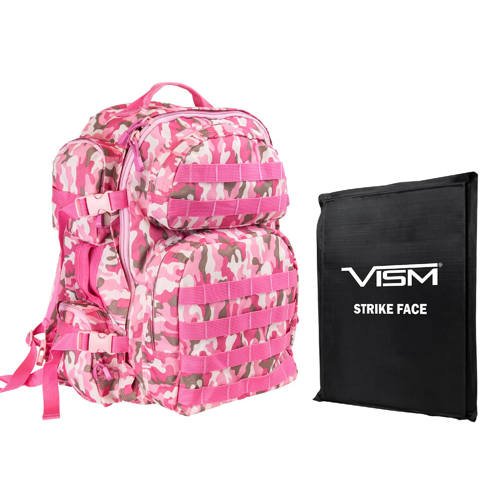 Tactical Backpack with 10" x 12" Square Panels - Pink Camo