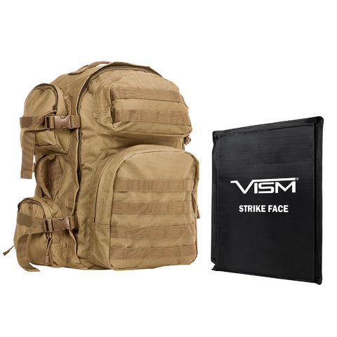 Tactical Backpack with 10" x 12" Square Panels - Tan