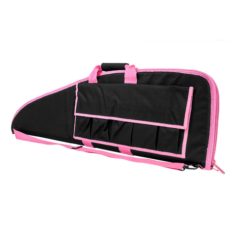 2907 Series Rifle Case - 36" X 13" H, Black -Pink