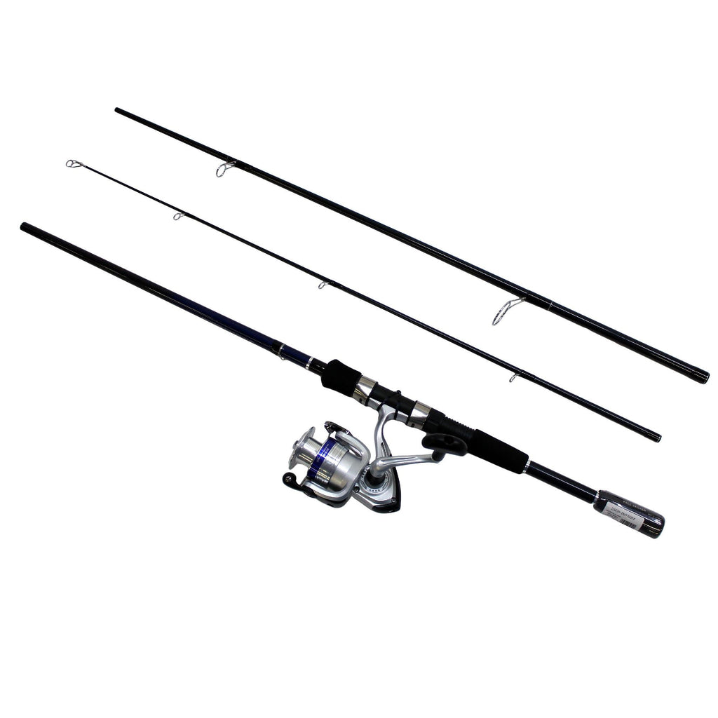 D-Shock Freshwater Spinning Combo - 2 Bearings, 7' Length, 3 Piece Rod, Medium Power