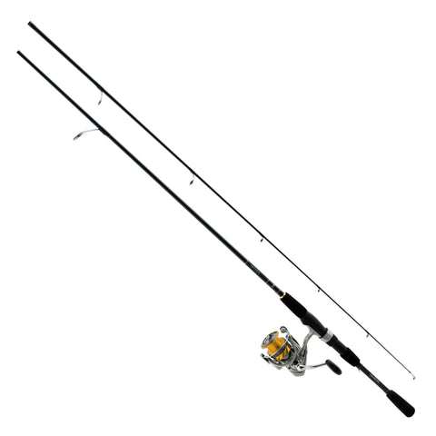 Revros Freshwater Spinning Combo - 4RB+1RB Bearings, 6'6" Length, 2 Piece Rod, Light Power