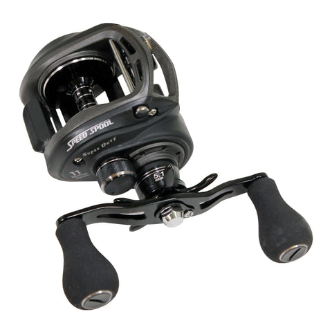 SuperDuty Wide Speed Spool Casting Reel - 5.1:1 Gear Ratio, 11 Bearings, 21" Retrieve Rate, 14 lb Max Drag, Right Hand