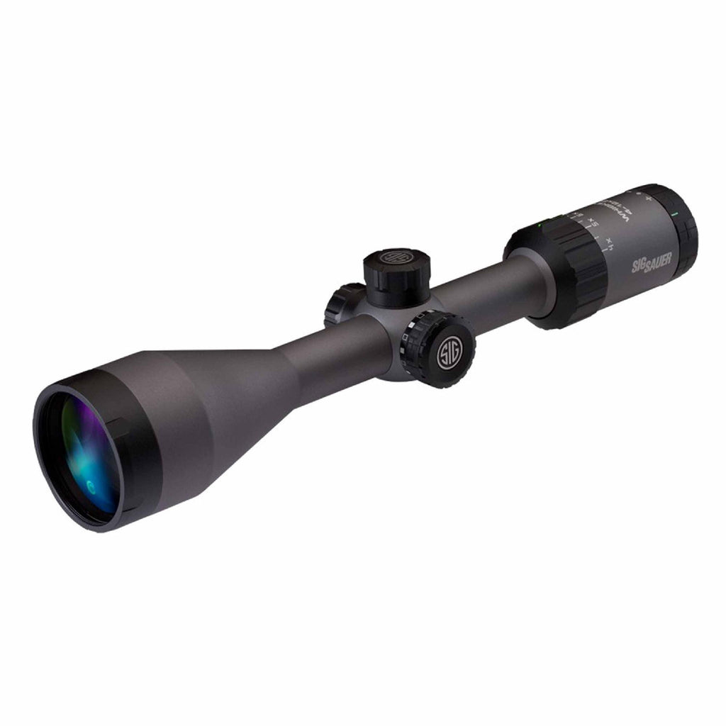 Whiskey3 SFP Hunting Riflescope - 4-12x50mm, 1" Main Tube, QuadPlex Illuminated Reticle, Black