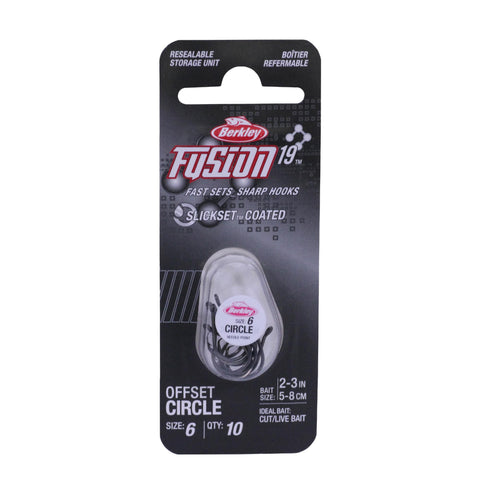 Fusion19 Circle Hooks - Size 6 Hook, Smoke Satin, Per 10