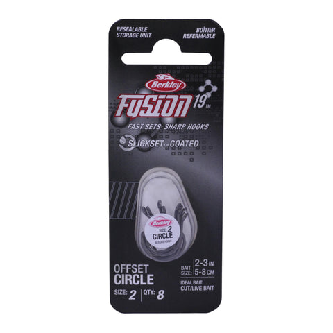 Fusion19 Circle Hooks - Size 2 Hook, Smoke Satin, Per 8