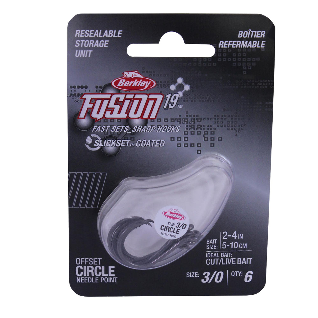 Fusion19 Circle Hooks - Size 3-0 Hook, Smoke Satin, Per 6