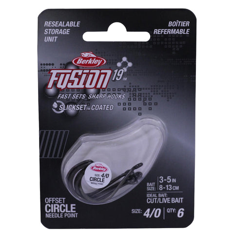 Fusion19 Circle Hooks - Size 4-0 Hook, Smoke Satin, Per 6