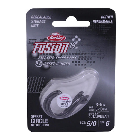 Fusion19 Circle Hooks - Size 5-0 Hook, Smoke Satin, Per 6