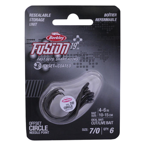 Fusion19 Circle Hooks - Size 7-0 Hook, Smoke Satin, Per 6