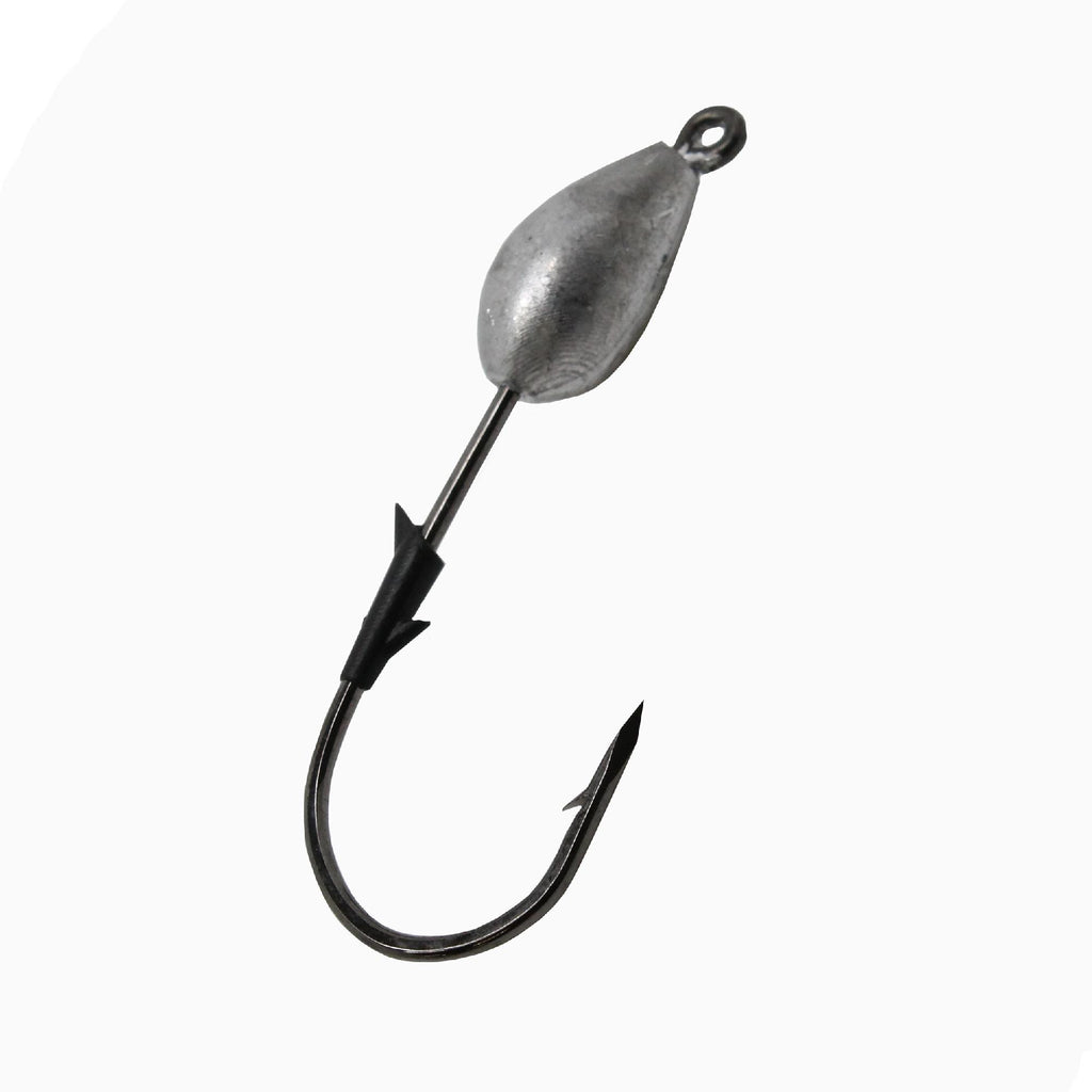 TroKar SwimBait Head - Size 1-2 oz., Block Chrome Hook, Lead