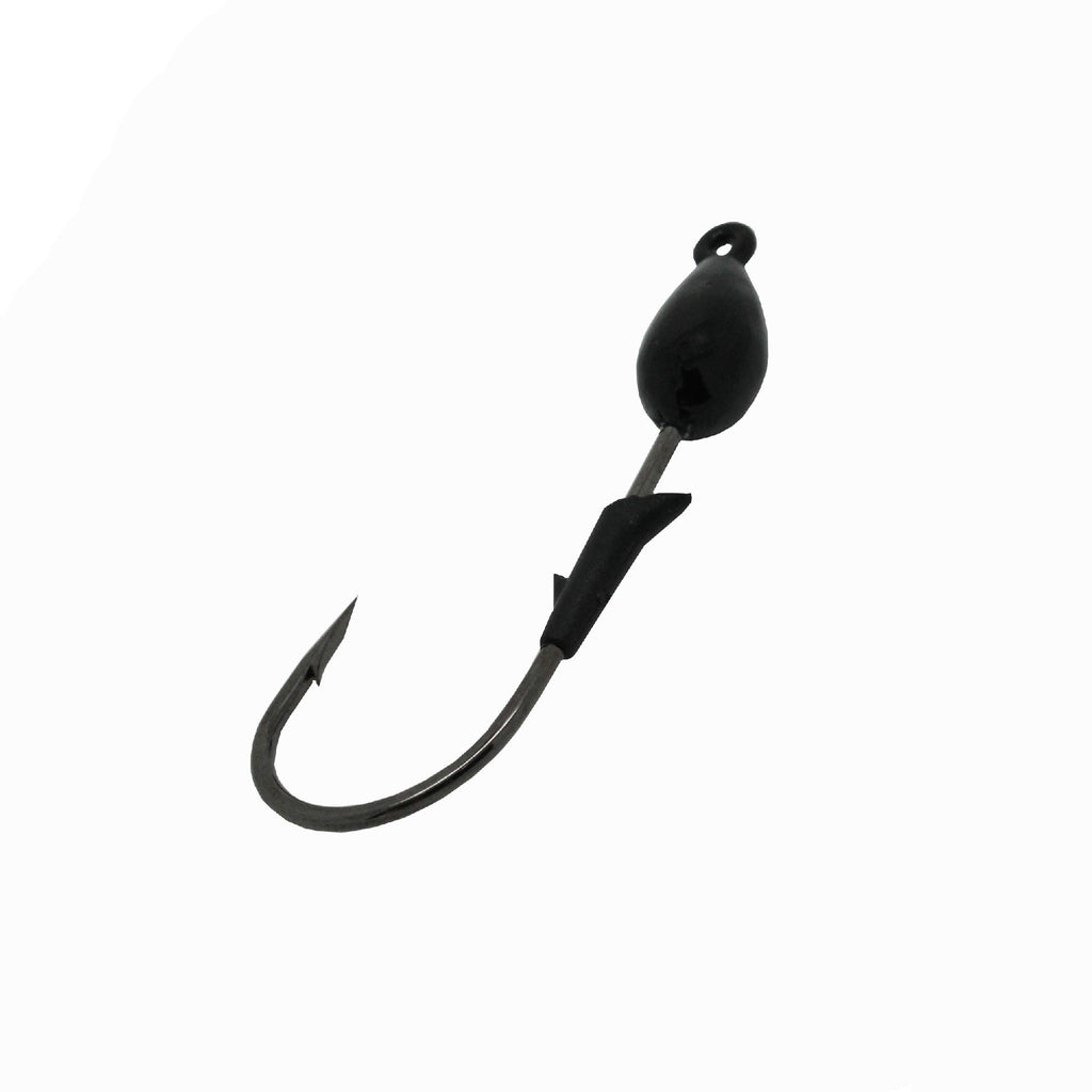 TroKar SwimBait Head - Size 3-16 oz., Block Chrome Hook, Black