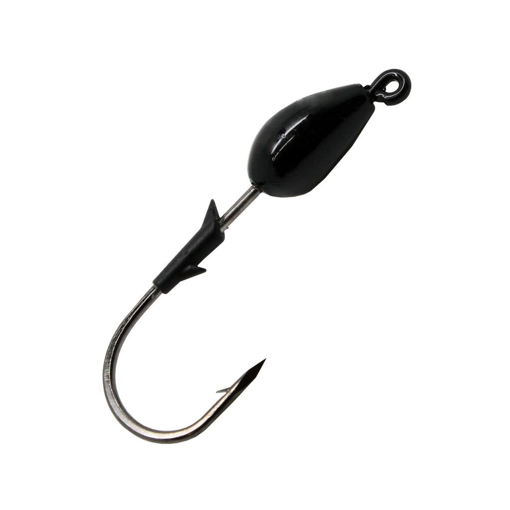 TroKar SwimBait Head - Size 3-8 oz, Black Chrome Hook, Black