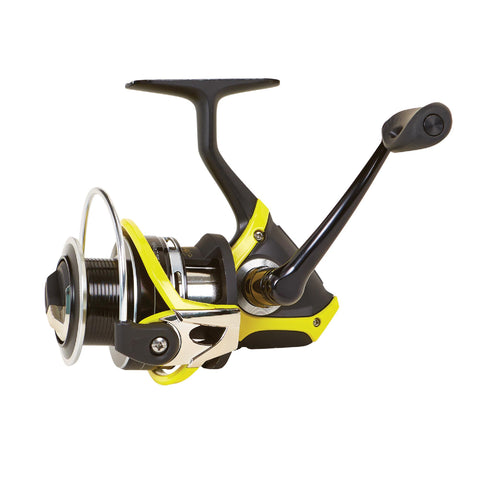 Wight & McGill Skeet Reese Victory II  Spin Reel - 20 Reel Size, 9+1 Bearing, Aluminum Material,  Black-Yellow Color