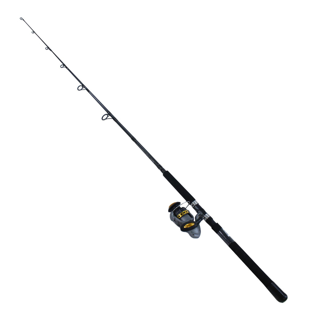 Fin Nor Lethal Spinning Combo - 7", 1 Piece, 4.9:1 Gear Ratio, Medium Power, Left Hand Reel Position